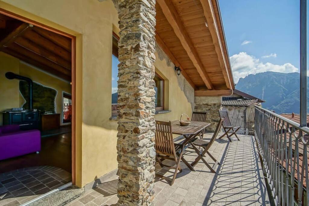 Chalet La Terrazza Vista Lago Bellano Bagian luar foto